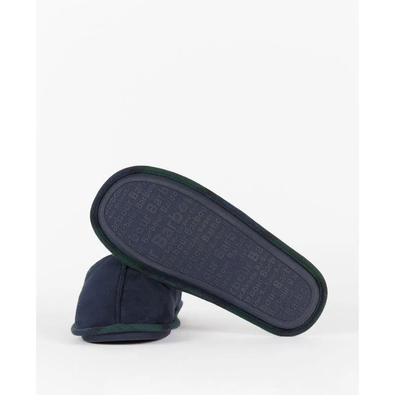 Barbour Foley Mens Suede Slipper - Navy