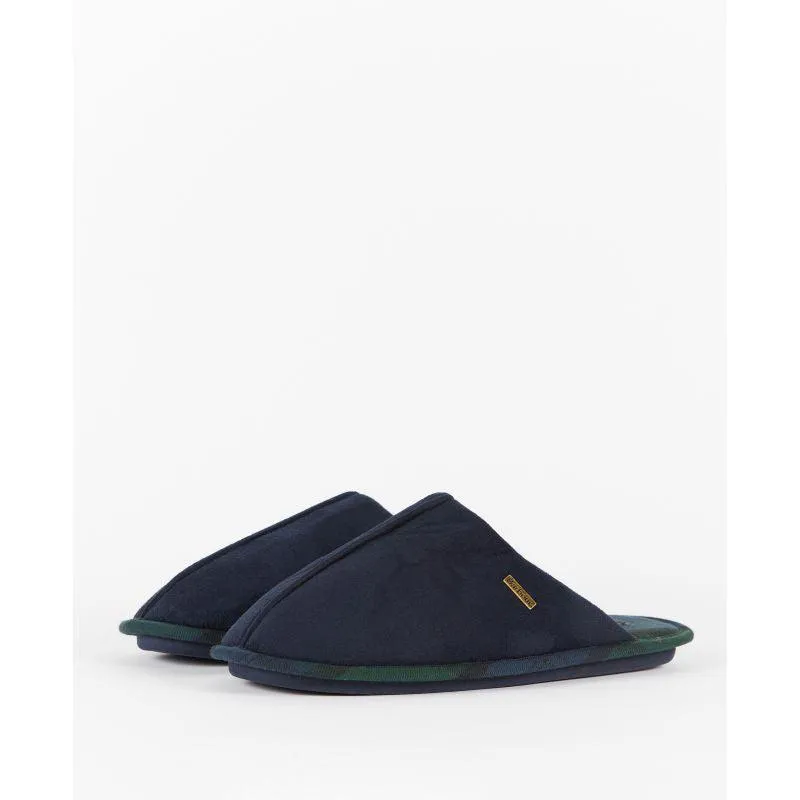 Barbour Foley Mens Suede Slipper - Navy