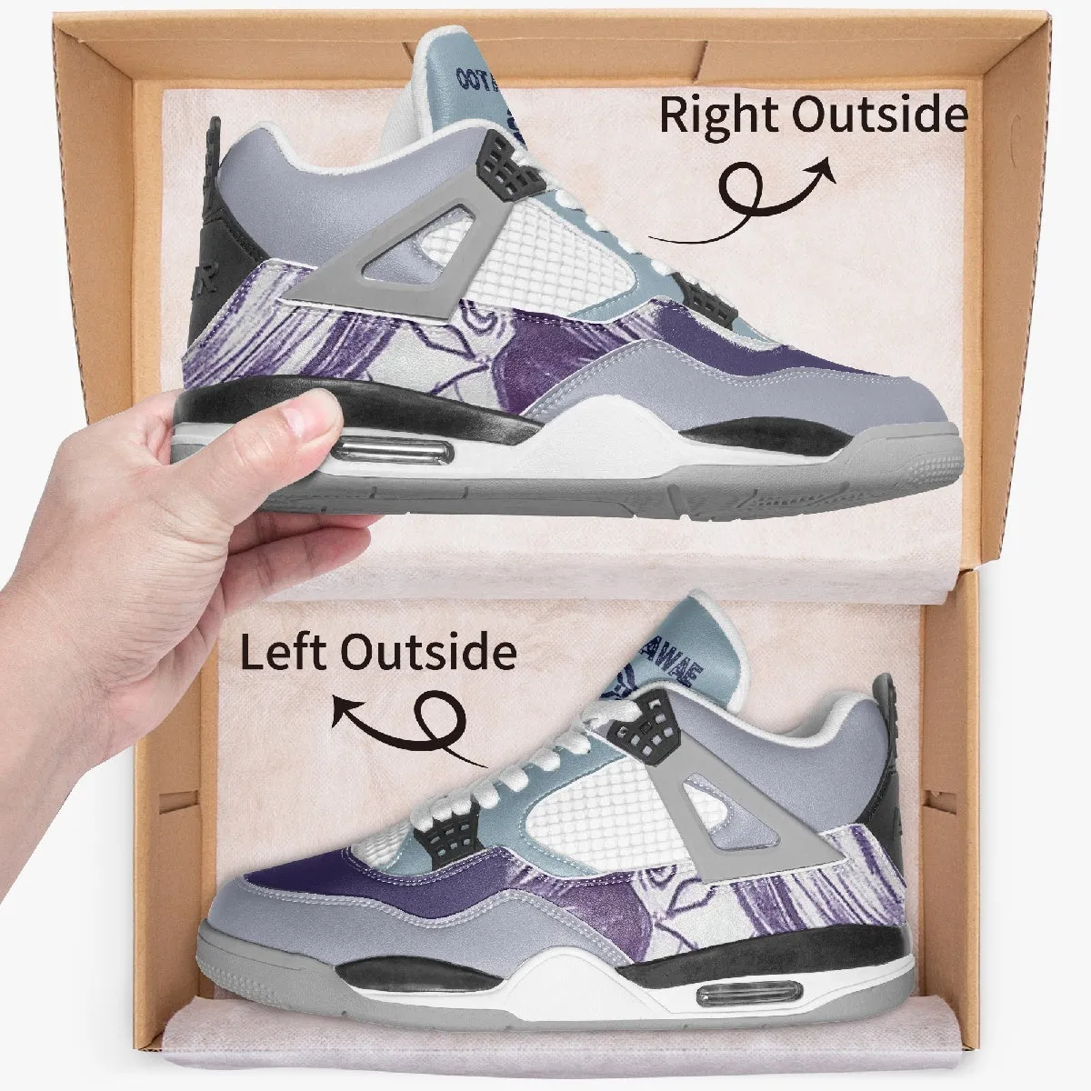 Basketball Sneakers -Grey Sole / Lady Purple