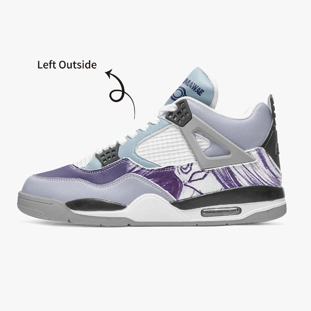 Basketball Sneakers -Grey Sole / Lady Purple