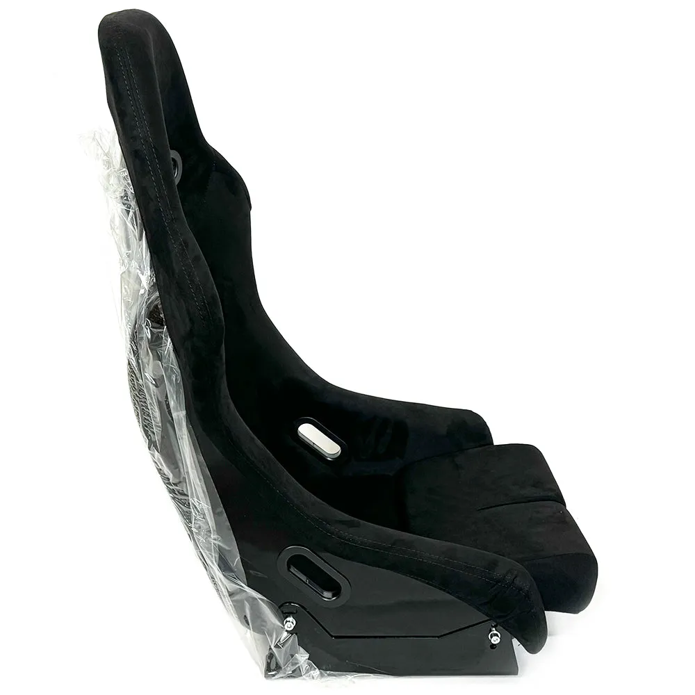 BB5 Suede Fibreglass Bucket Seat   Runners & Sidemounts EXTRA LARGE