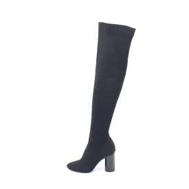 Bershka High Boots Fabric Black Colour For Women