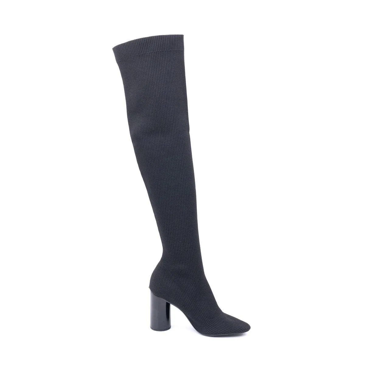 Bershka High Boots Fabric Black Colour For Women