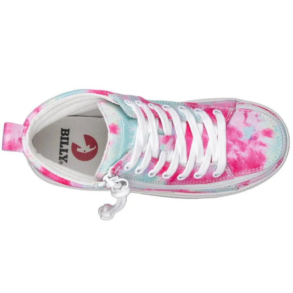 Billy Footwear (Kids) - Pink Watercolour Core Skate Canvas Shoes