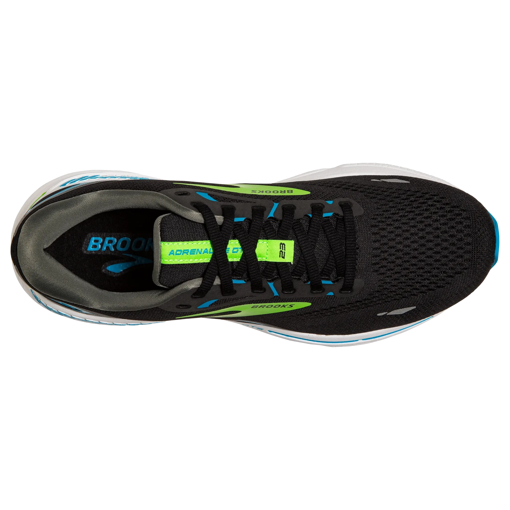 Brooks | Adrenaline GTS 23 | Men's | Black/Hawaiian Ocean/Green