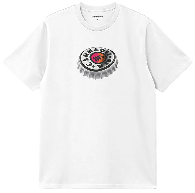 Carhartt WIP Mens Bottle Cap T Shirt White