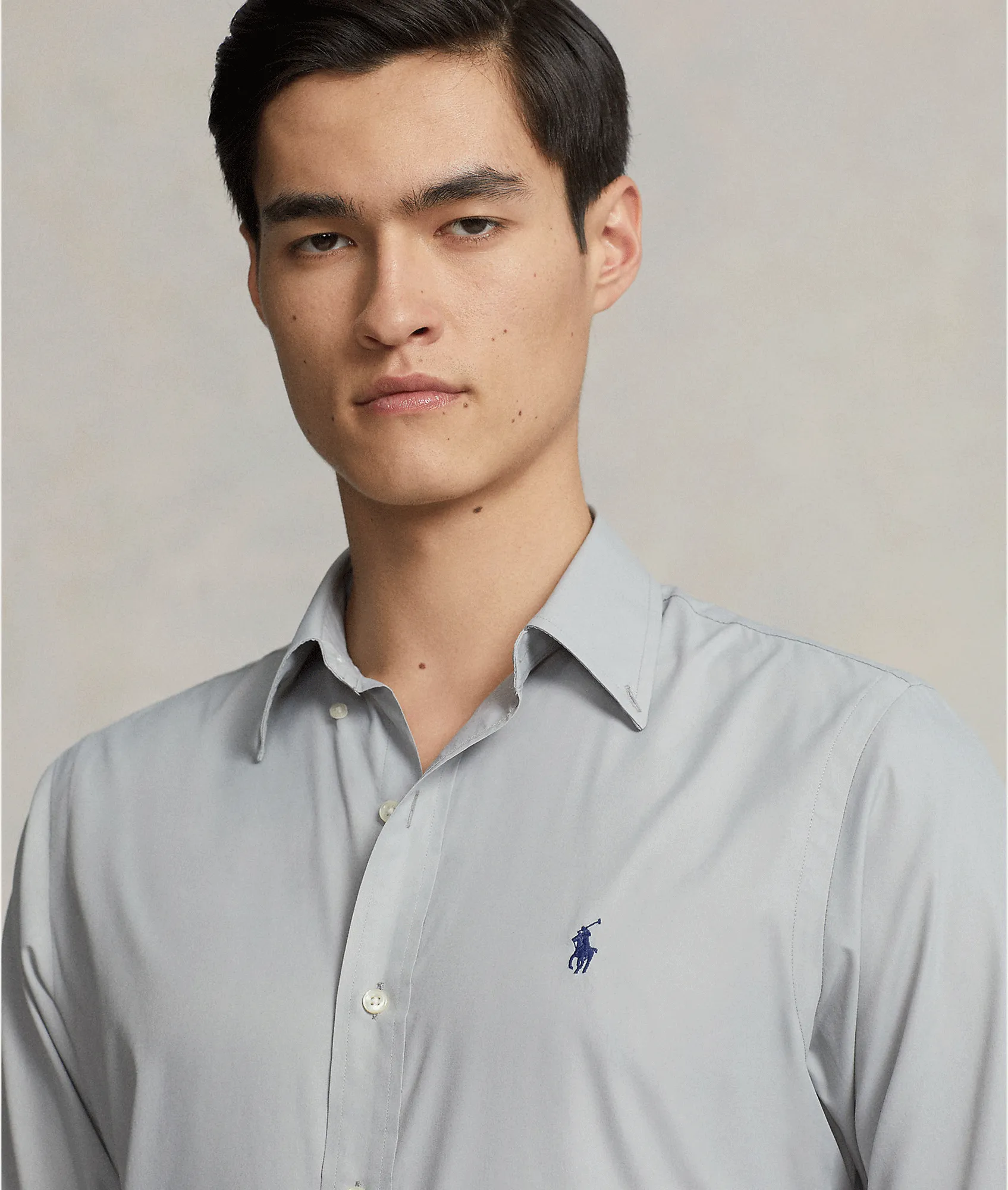 Classic Fit Performance Twill Shirt - Grey