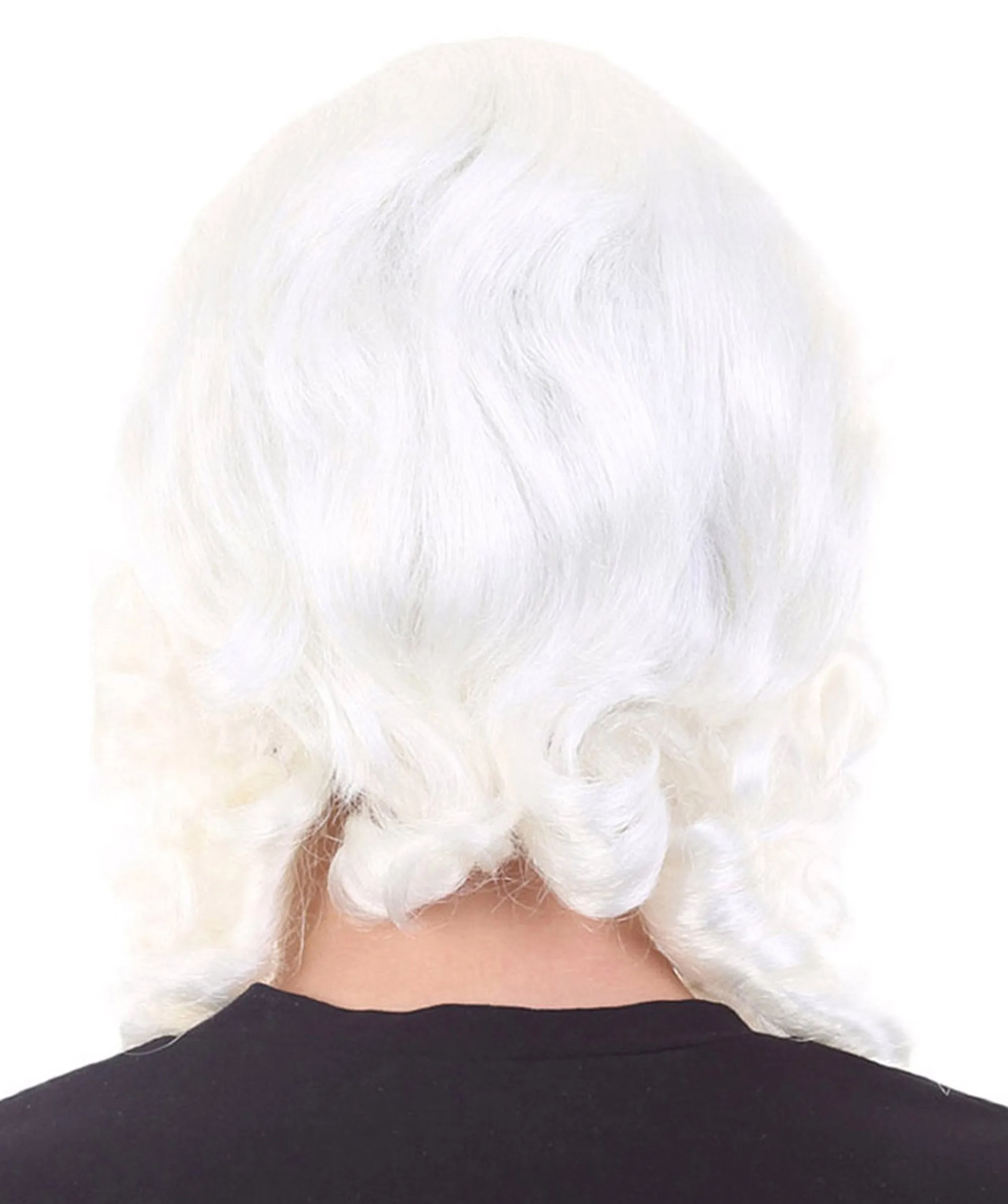 Colonial Judge Mens White Wig | Cosplay Halloween Wig | Premium Breathable Capless Cap