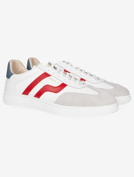 Cuzmo Leather Suede Sneaker White Red