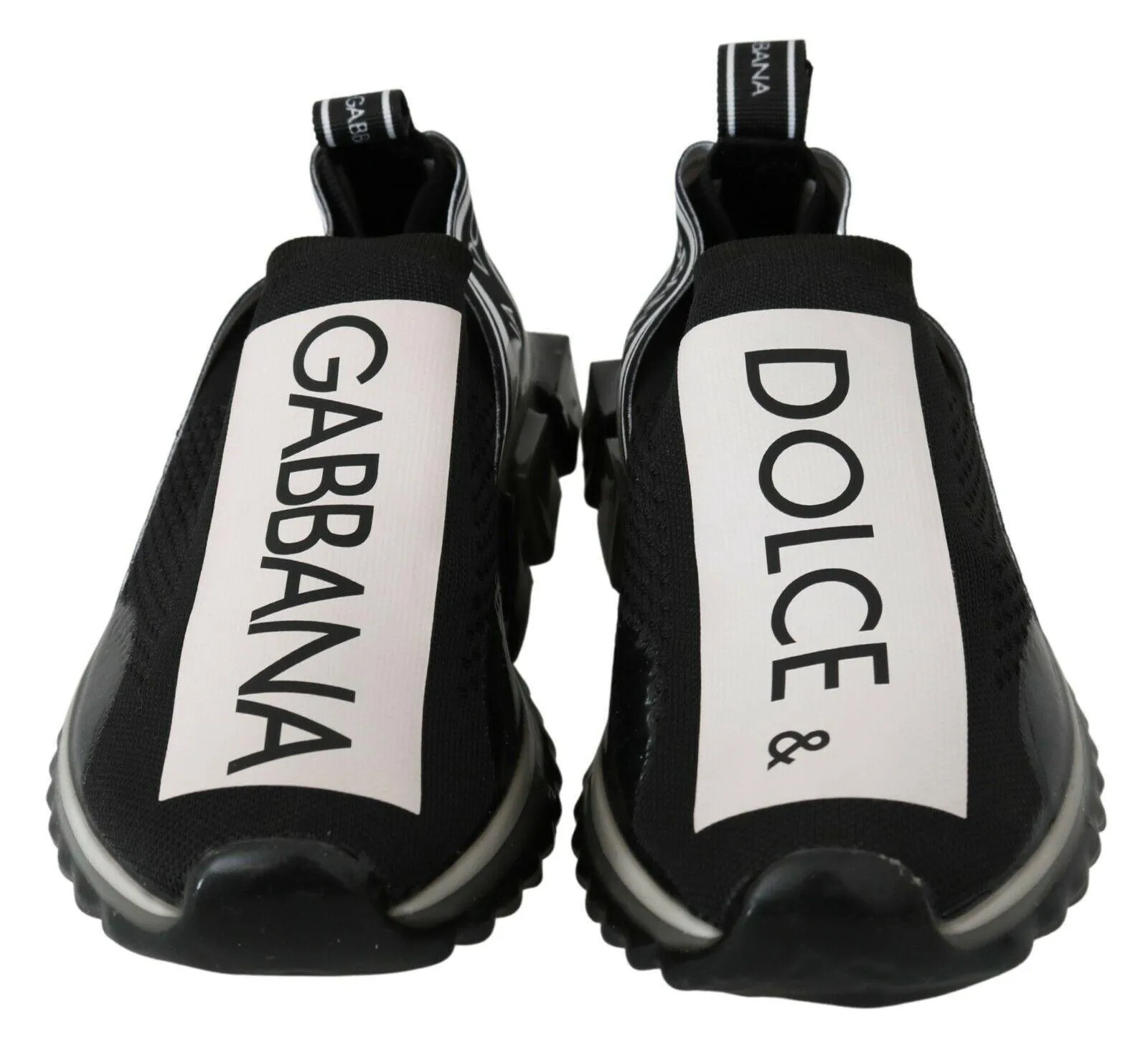 Dolce & Gabbana Black White SORRENTO Sport Stretch Sneakers