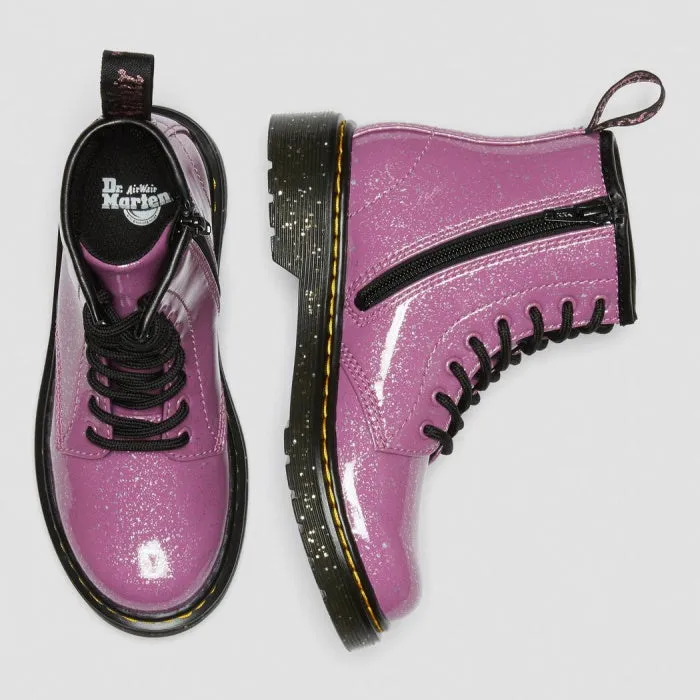 Dr Martens Kids - 1460 Junior Dark Pink Glitter Boot