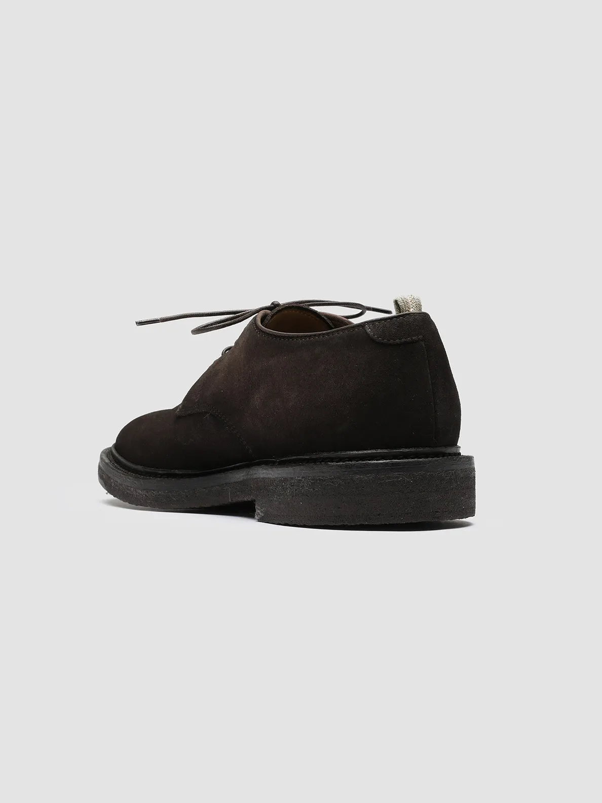 HOPKINS CREPE 110 - Brown Suede Derby Shoes