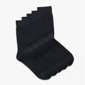 JENS Teen Boys Cotton Mix 5 Pack Socks Black