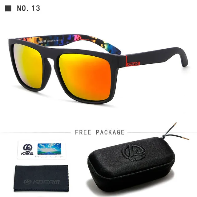 Kdeam Brand Mens Flat Top Polarized Square Sunglasses Anti Reflective Uv400 156P