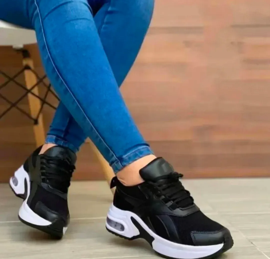 Ladies Casual Wedged Trainers