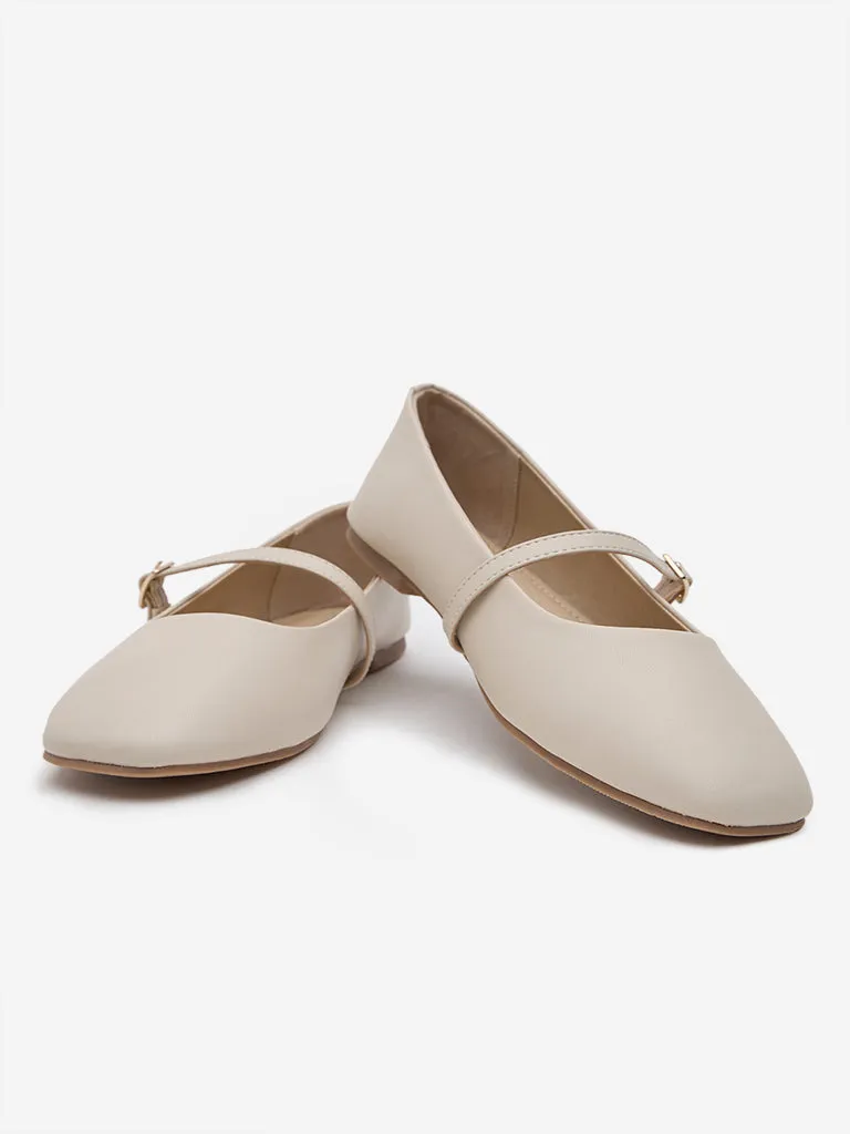 LUNA BLU Ivory Mary Jane Shoes