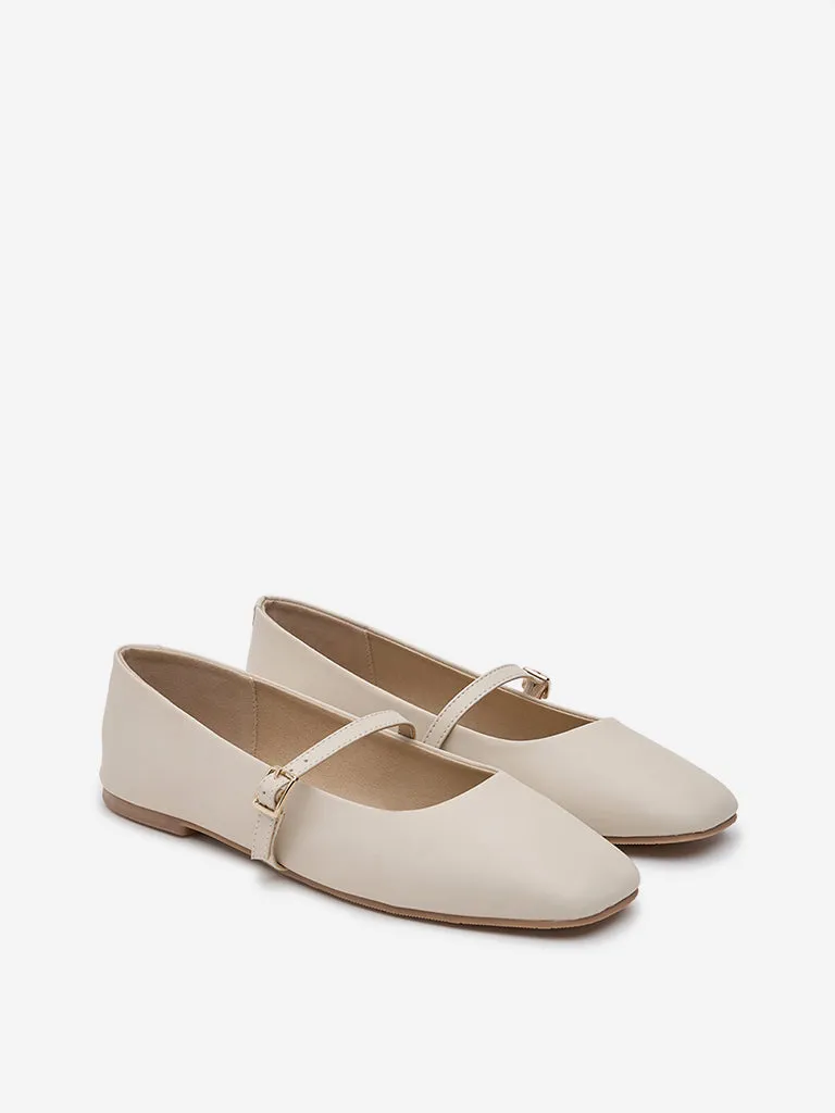 LUNA BLU Ivory Mary Jane Shoes