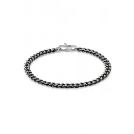 Mens Black Steel Chain Bracelet UMB01382STBKL