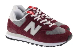 New Balance Trainers Mens 574 Burgundy with grey matter