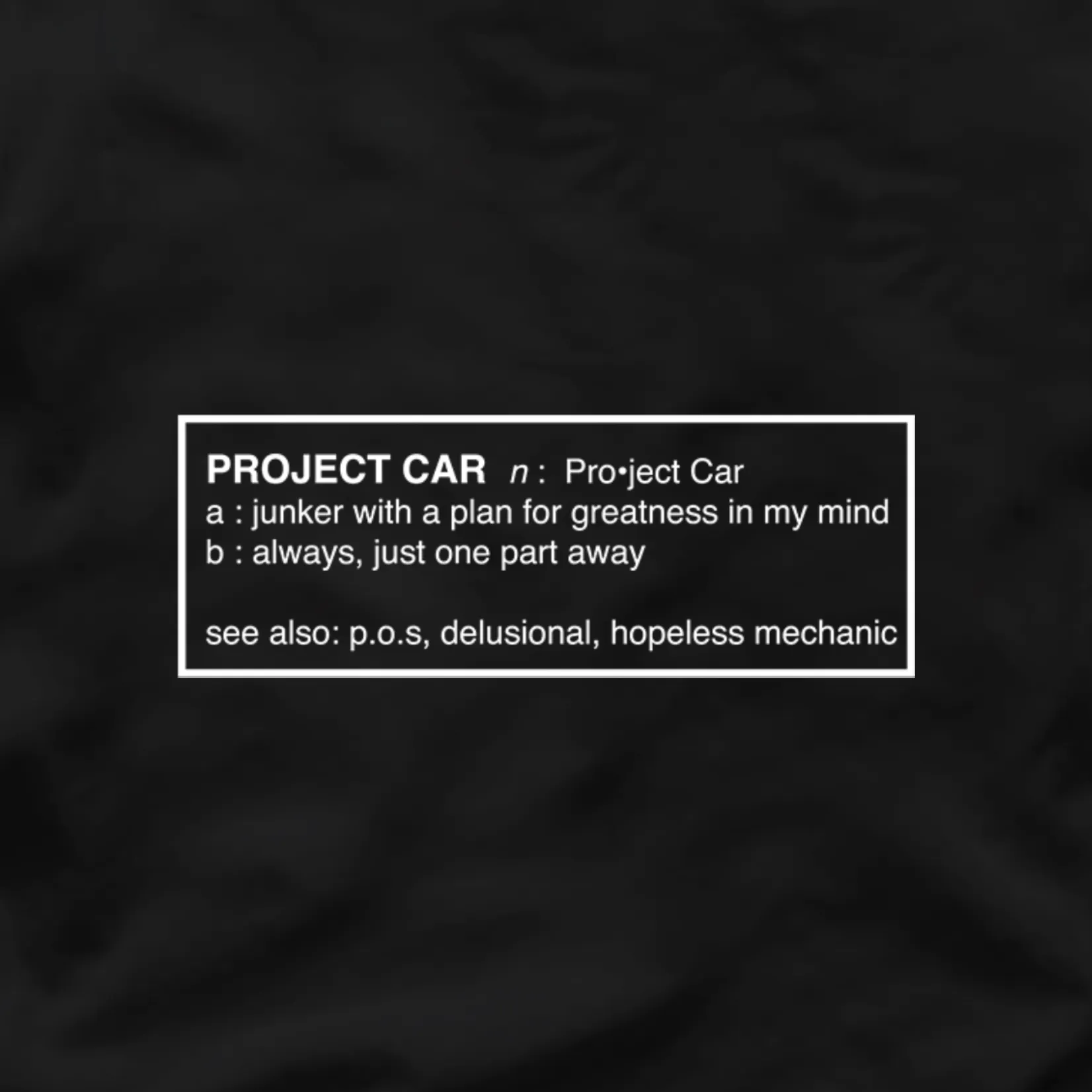 Project Car Tee