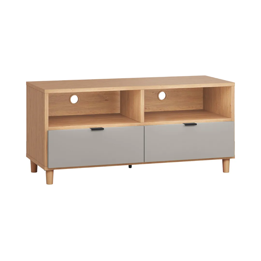 Simple TV Cabinet 120 - Oak & Grey