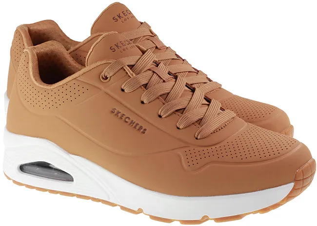 Skechers Trainers Mens Uno Stand On Air Tan