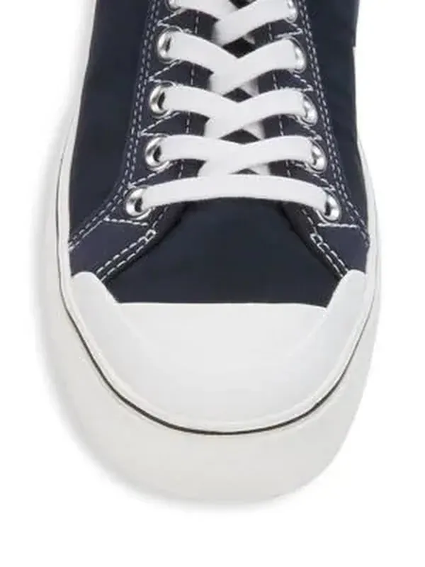 Stella McCartney Women’s Logo High-Top Sneakers – Dark Blue – Size 38 (8)