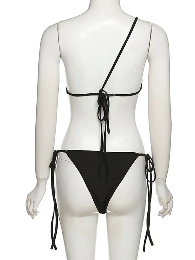 TEEK - Mesh Bandage Patchwork Swimwear/Clubwear