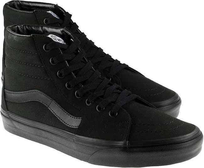 Vans Trainers Mens Sk8 High Canvas Black Black