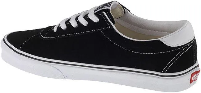 Vans Trainers Mens Sport Suede Black White