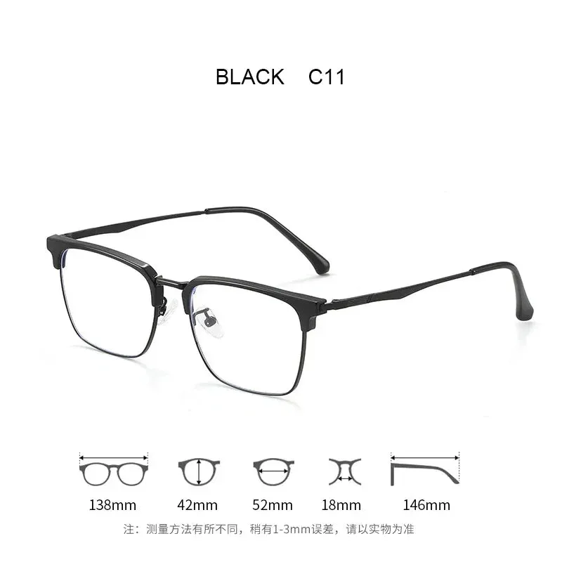 Vicky Mens Full Rim Square Alloy Reading Glasses Ke001