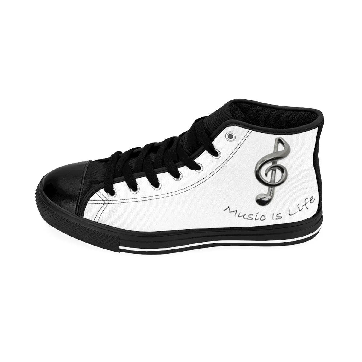 Women's High-top /White /Music Is Life Sneakers